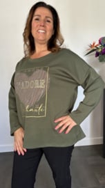 Sweater glitter j'adore army