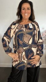 Blouse Panters en Chains Marine