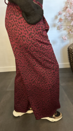 Panter palazzo broek Maud Bordeaux