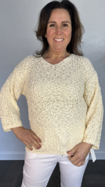 Gebreide trui Logan botergeel/ beige