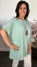 Shirt Jessica met ketting Mint