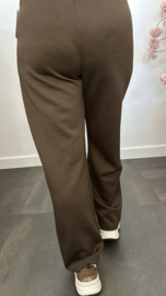 Palazzo broek Mirjam met siernaad Choco