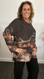 Blouse Bella Donker Bruin