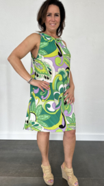 Halter jurk curly groen
