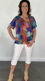 Comfy Capri joggjeans wit +SIZE