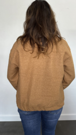 Teddy bomberjack met knoop sluiting Camel SALE