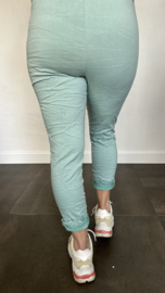 Comfy joggjeans zeegroen +SIZE