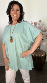 Shirt Jessica met ketting Mint