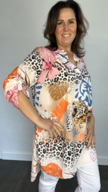 Blouse animal love ecru