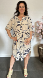 Linnenlook jurk Jade Zand