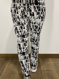 Joggingbroek zwart wit rio