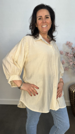 Blouse Kendra met pofmouw Zand