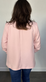 Blazer Marjan met gesmokte mouw roze