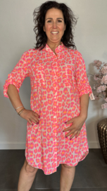 Jurk/ blouse Panter neon