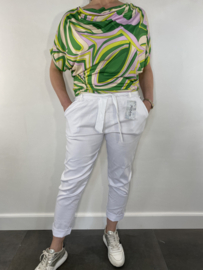 Stretch broek chino wit