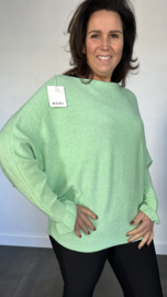 Trui Wendy met ruche licht groen
