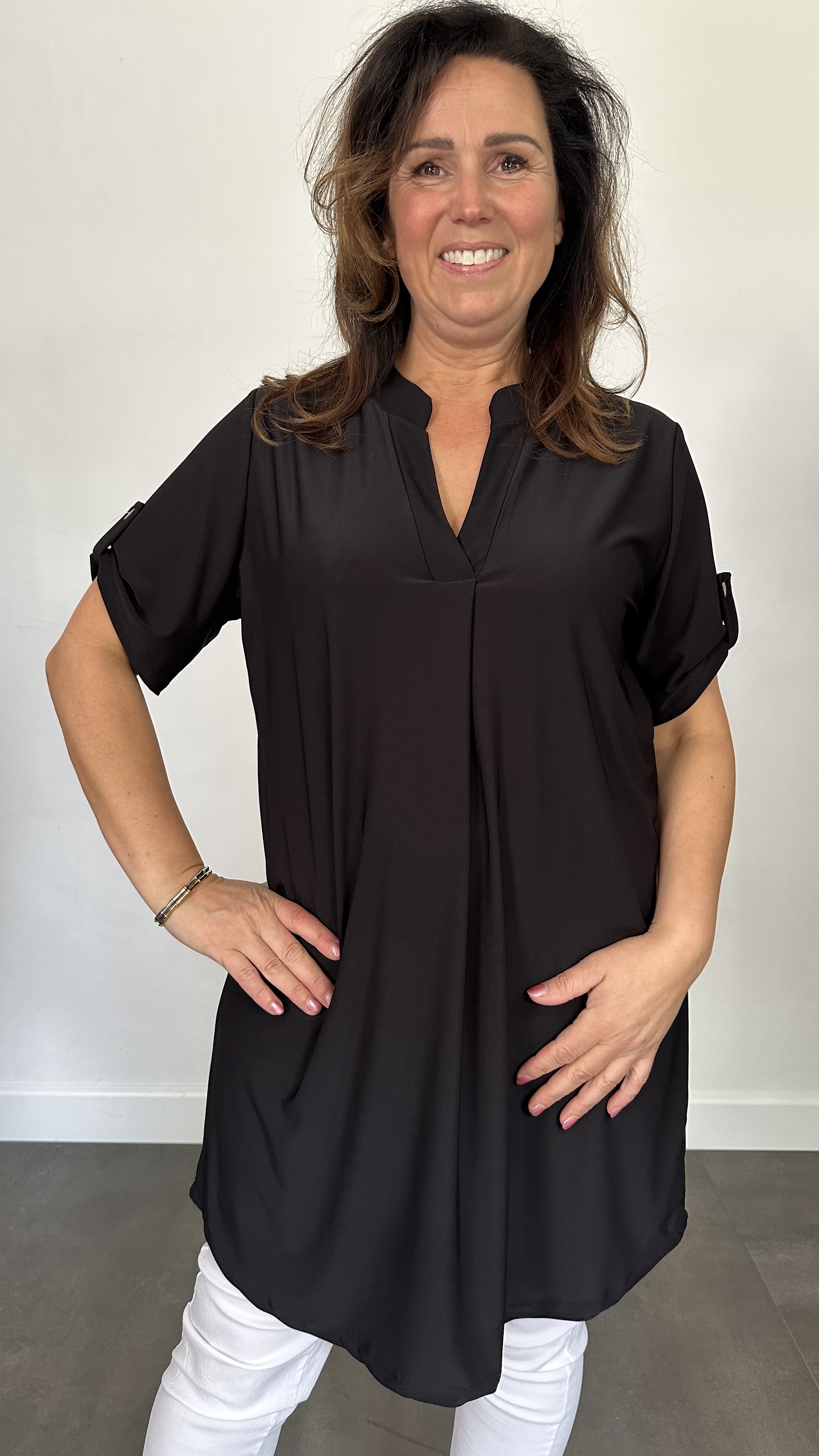 Tuniek liz korte mouw zwart