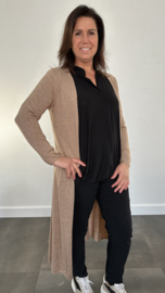 Lang vest viki zilver glitter camel SALE