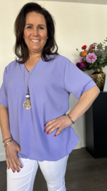 Top Maya korte mouw +SIZE lila