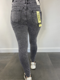 G-smack high waist/ stone washed jeans grijs SALE