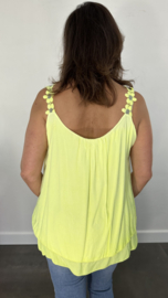 2-Laags top daisy neon geel
