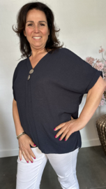 Shirt Kiki met knopen Marine