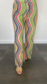 2-Delig comfy pak coloured wave groen SALE