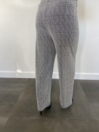 Glitter broek met strik en wijde pijp zilver
