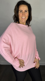 Trui Wendy met ruche Roze