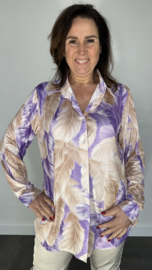 Stretch blouse travel feather lila