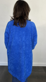 Tuniek baby rib met ketting kobalt