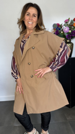 Trenchcoat met knopen camel