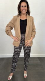 Blazer Marjan met gesmokte mouw camel