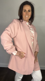 Blazer Marjan met gesmokte mouw oud roze