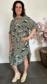 Linnenlook jurk Jade Army