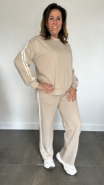 Comfy pak met dubbele bies zand