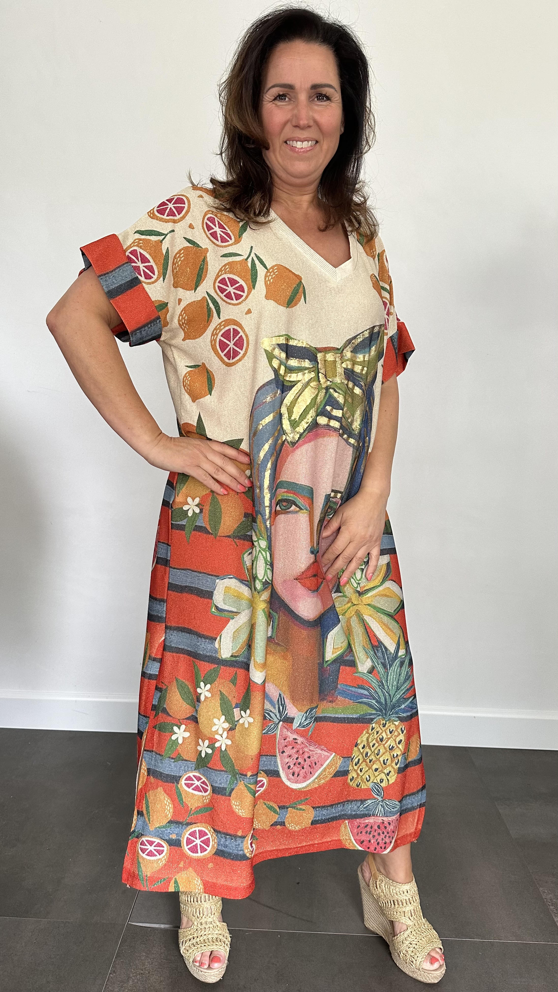 Jurk Inez fruit +SIZE