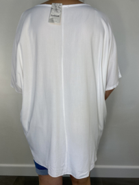 Blouse met knoop Dafne wit