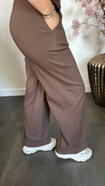 Highwaist WIDE LEG jogger Choco