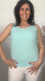 Hemd met brede schouderband ribbel Mint