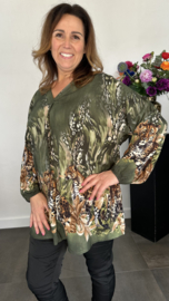Blouse met panters army