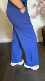 Highwaist WIDE LEG jogger Kobalt
