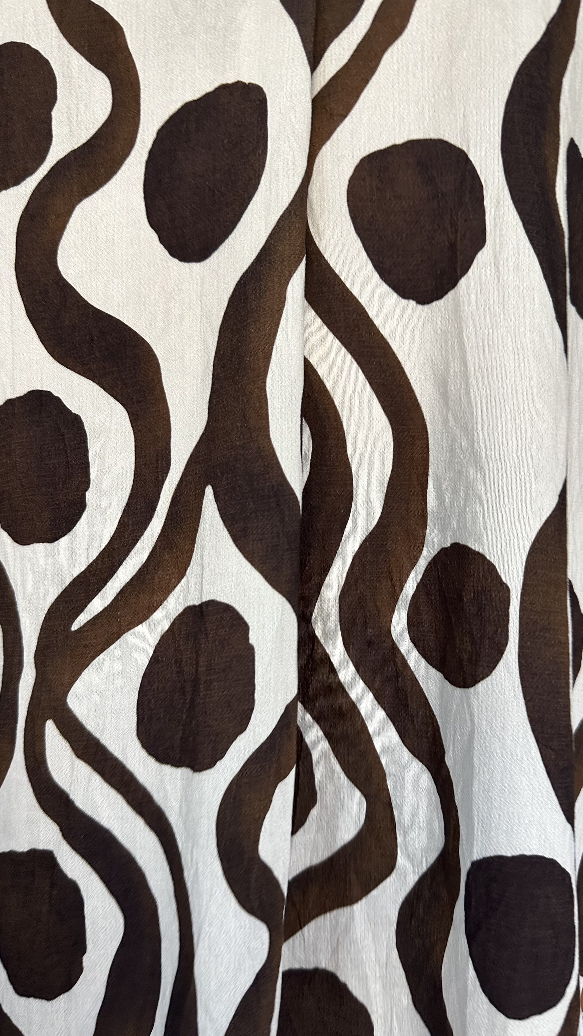 Jurk Leya waves &spots +Size Donker Bruin