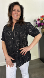 Blouse Isabella bling zwart
