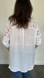 Blouse met kant Steffie wit