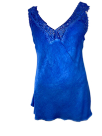 Hemd met kant cobalt SALE