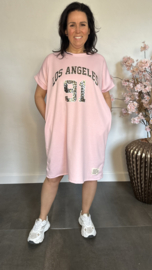 Sweaterdress Los Angeles Roze