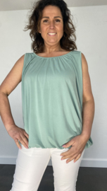Ballon top travel licht groen +size