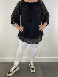 Top/ tuniek kant zwart