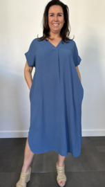 Jurk Maya +Size jeans blauw